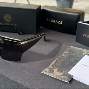 Versace Black and Gold Sunglasses